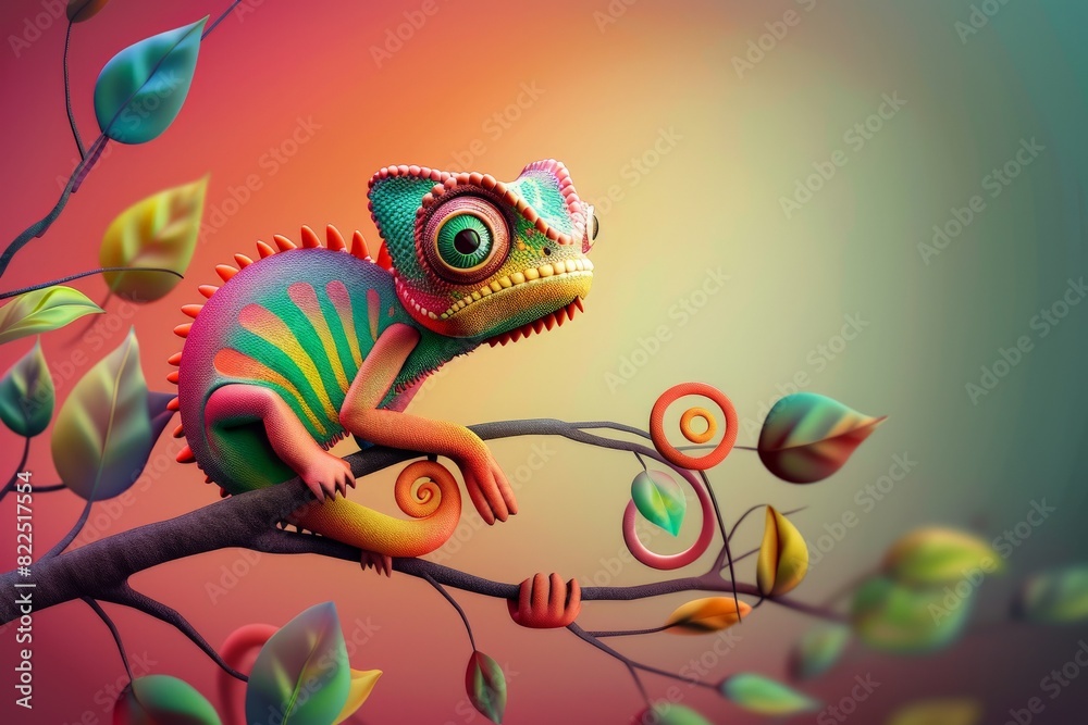 a-green-chameleon-is-shown-in-the-picture--the-cha. Beautiful simple AI generated image in 4K, unique. a-green-chameleon-is-shown-in-the-picture--the-cha. Beautiful simple AI generated image in 4K, unique.