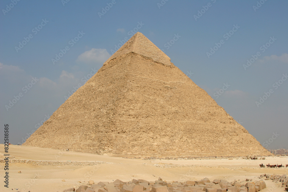 The Great Pyramids in Giza pyramid complex, Egypt. One of Seven Wonders of the World. The Great Pyramids in Giza pyramid complex, Egypt. One of Seven Wonders of the World.