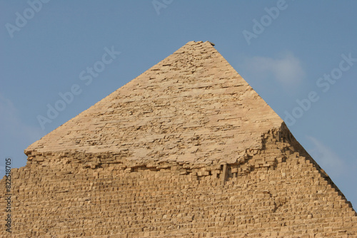 Structure of the pyramid wall in Giza, Egypt.