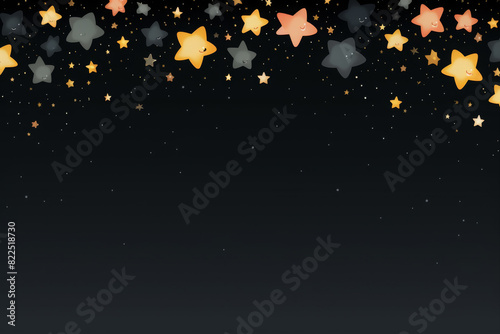 stars and comet with copy space background photo
