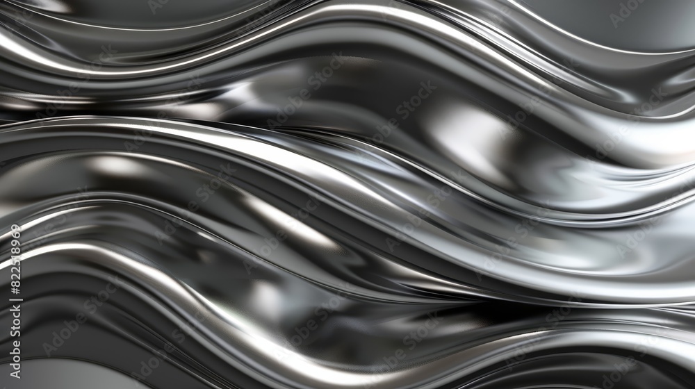A tight shot of a metal surface showcasing undulating patterns at its upper and lower edges, plus the lower portion of its upper part A tight shot of a metal surface showcasing undulating patterns at its upper and lower edges, plus the lower portion of its upper part