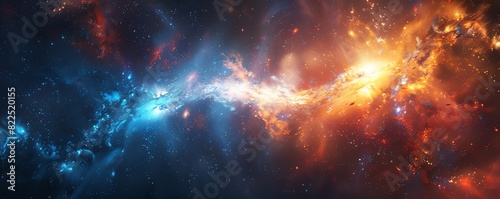 Cosmic collision between two galaxies44 photo