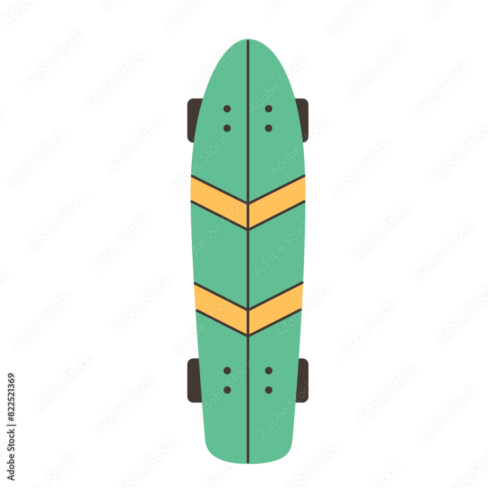 Skateboard. Urban culture and sport. Vector illustration in flat style