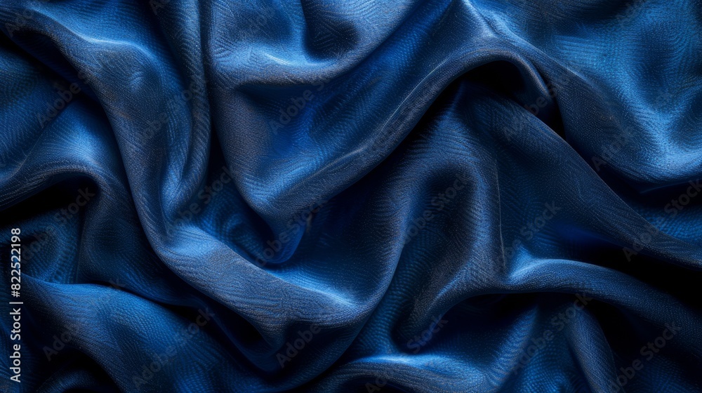 Fototapeta premium luxurious velvet fabric, sumptuous navy velvet fabric texture for upscale interior design projects, offering a luxurious and elegant touch to any space