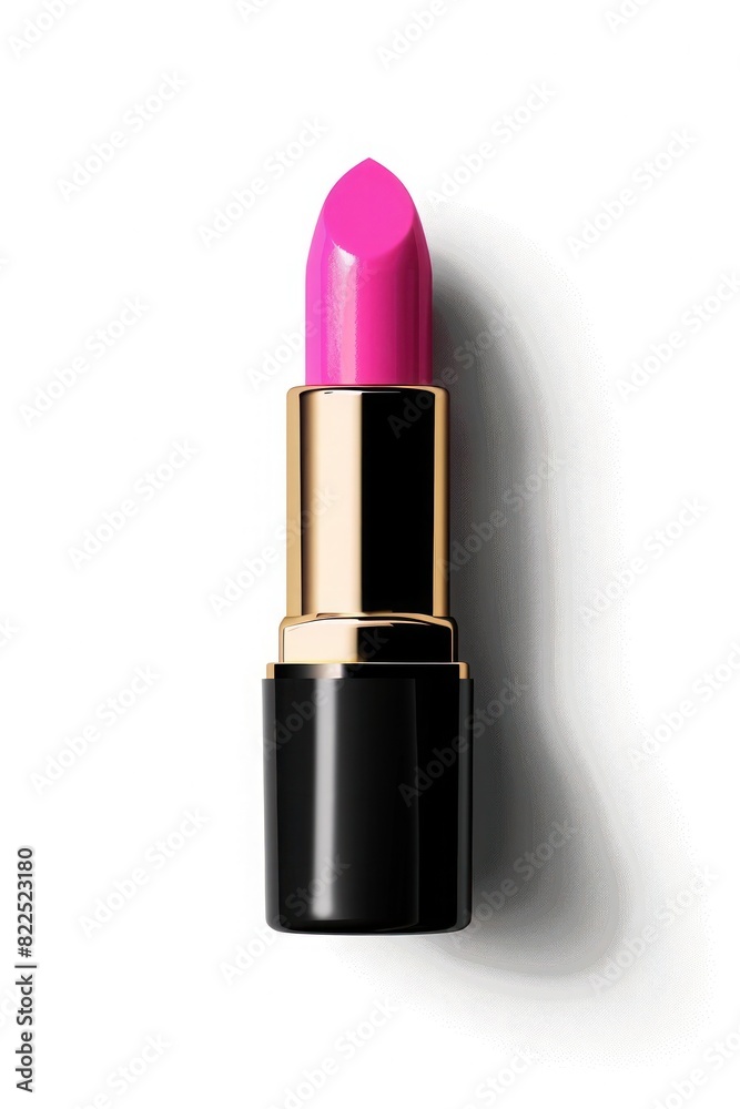 Bright pink lipstick on white background, spring and summer makeup trends, cosmetic beauty and personal care Bright pink lipstick on white background, spring and summer makeup trends, cosmetic beauty and personal care