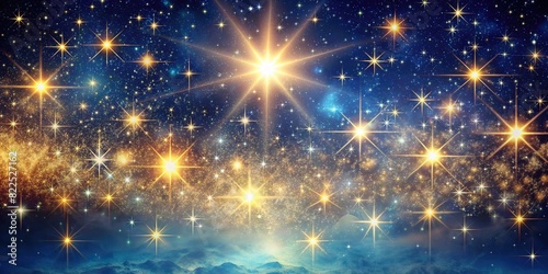 Beautiful celestial background with shining starlight and twinkling sparks