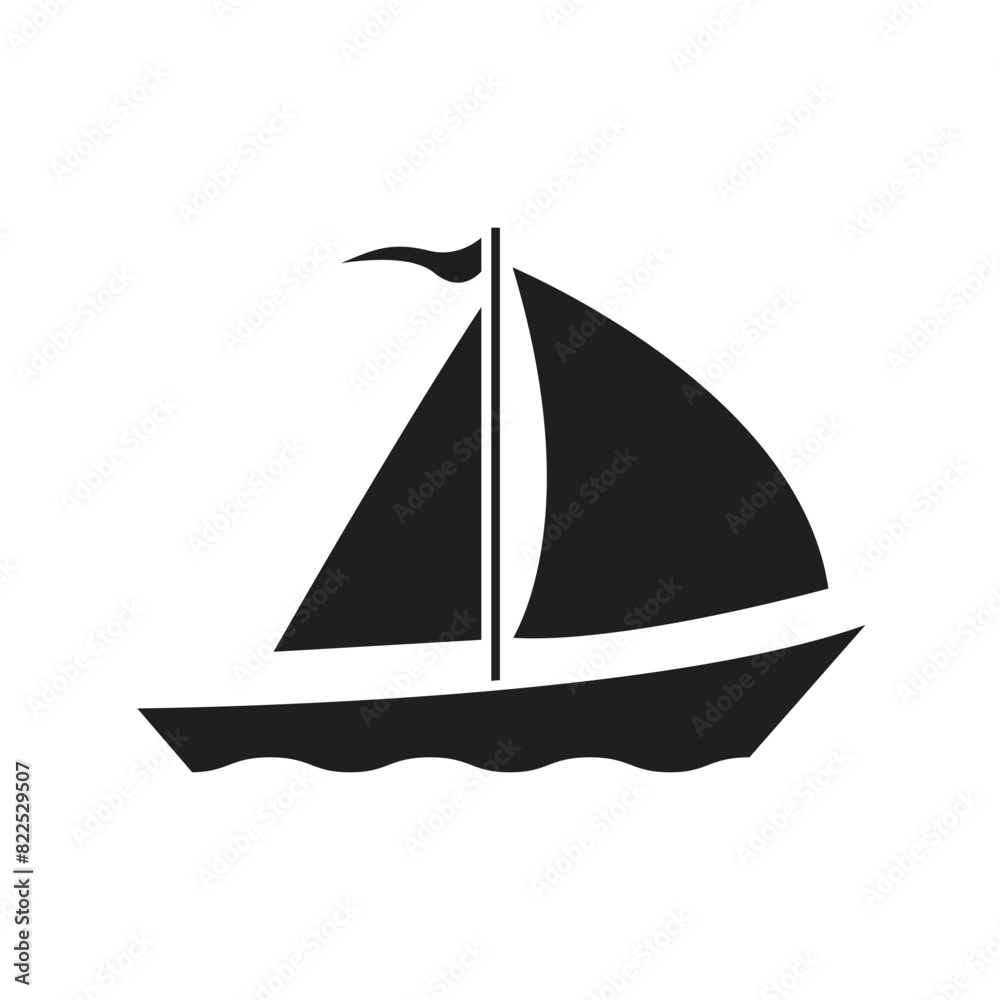 sailboat icon logo sailboat icon logo