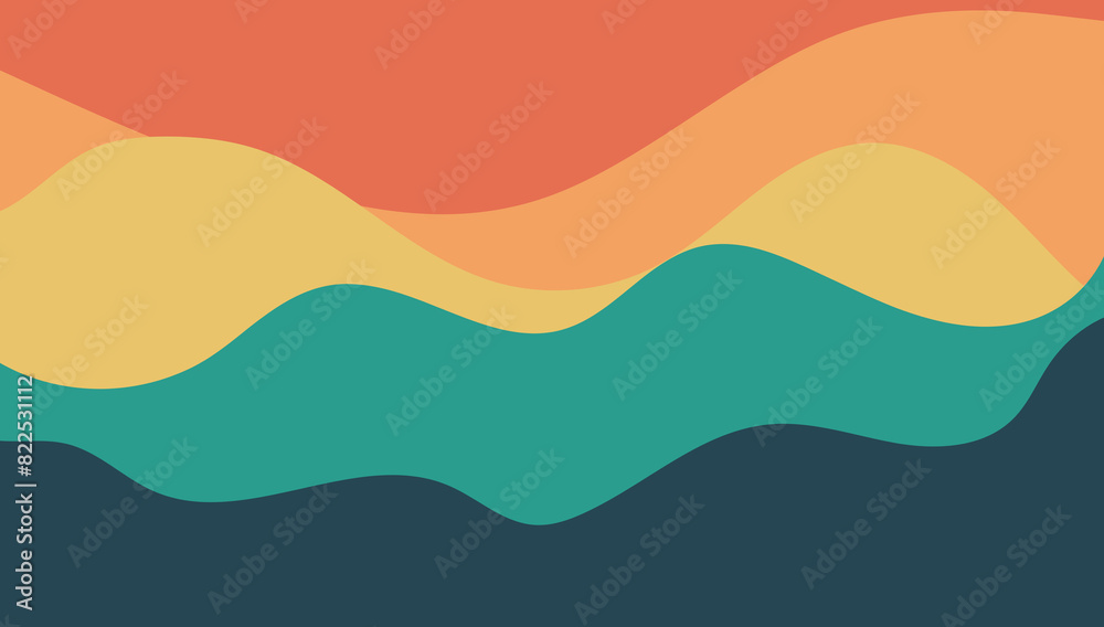 3D abstract background with paper cut shapes. Paper craft landscape with gradient fade colors. Desktop wallpaper. 3D abstract background with paper cut shapes. Paper craft landscape with gradient fade colors. Desktop wallpaper.