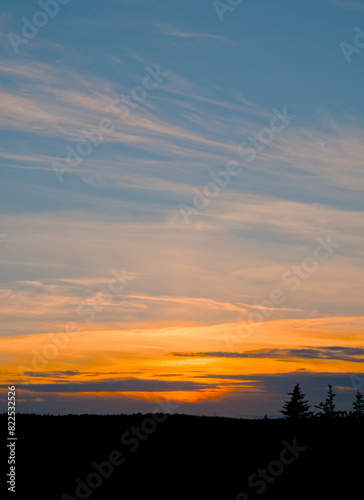 Wispy Clouds of a Sunset Sky