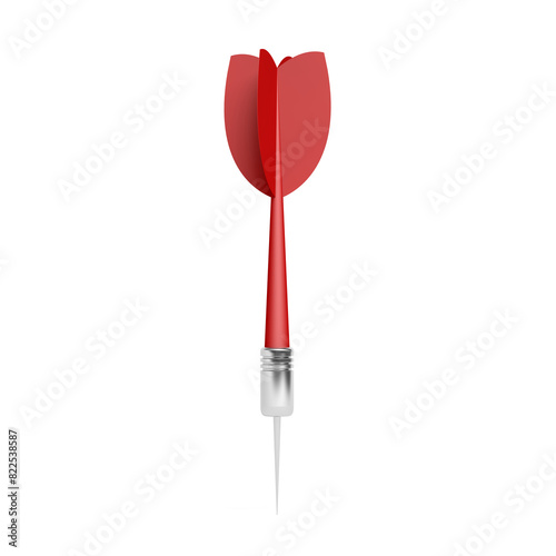 Red dart isolated on white background. 3d illustration. © MP