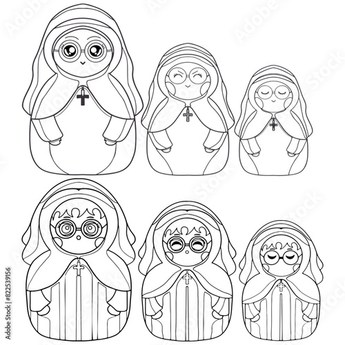 nun nesting doll (Matryoshka doll)