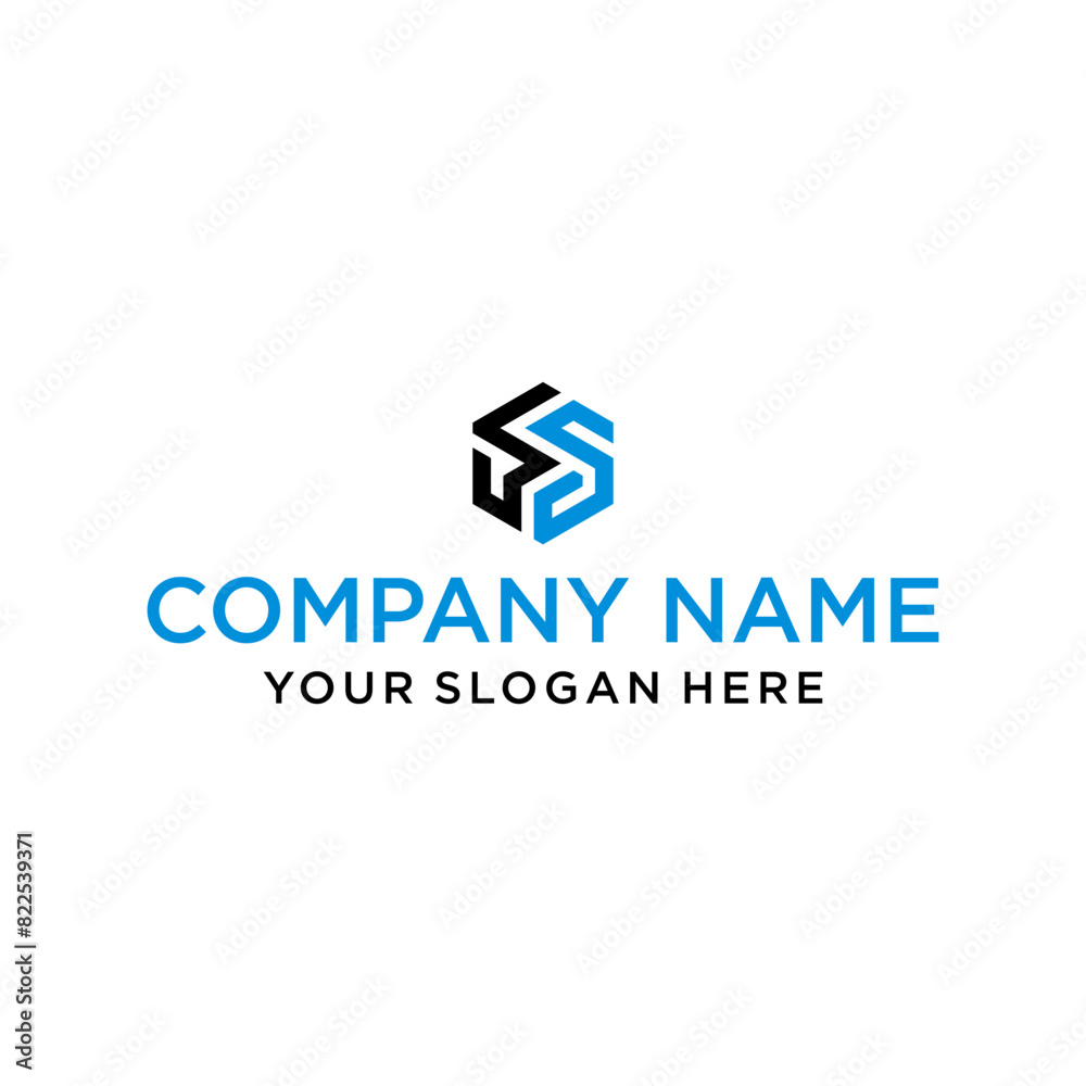 WS letter shaped hexagon and cube logo with letter design for company identity WS letter shaped hexagon and cube logo with letter design for company identity