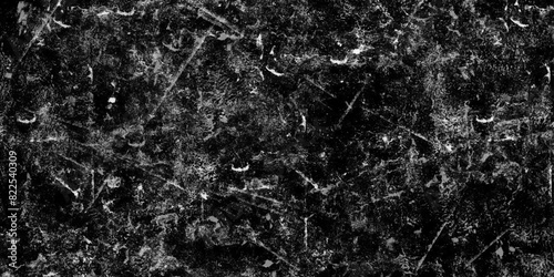 Dark grungy black textured of the black marble background. Abstract distressed Rough Black cracked wall slate texture wall grunge backdrop vector design art. Panorama of Dark grey black slate.	