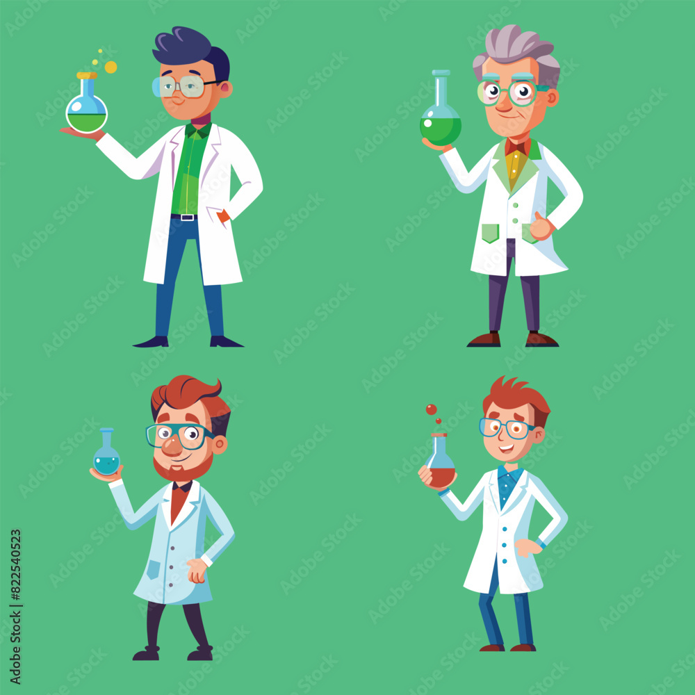 CHEMIST WITH A FLASK WITH HORRIARIC ACID IN HAND CHEMIST WITH A FLASK WITH HORRIARIC ACID IN HAND