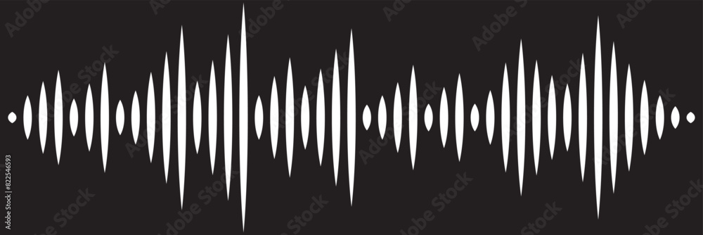 Isolated sound wave audio vector Isolated sound wave audio vector