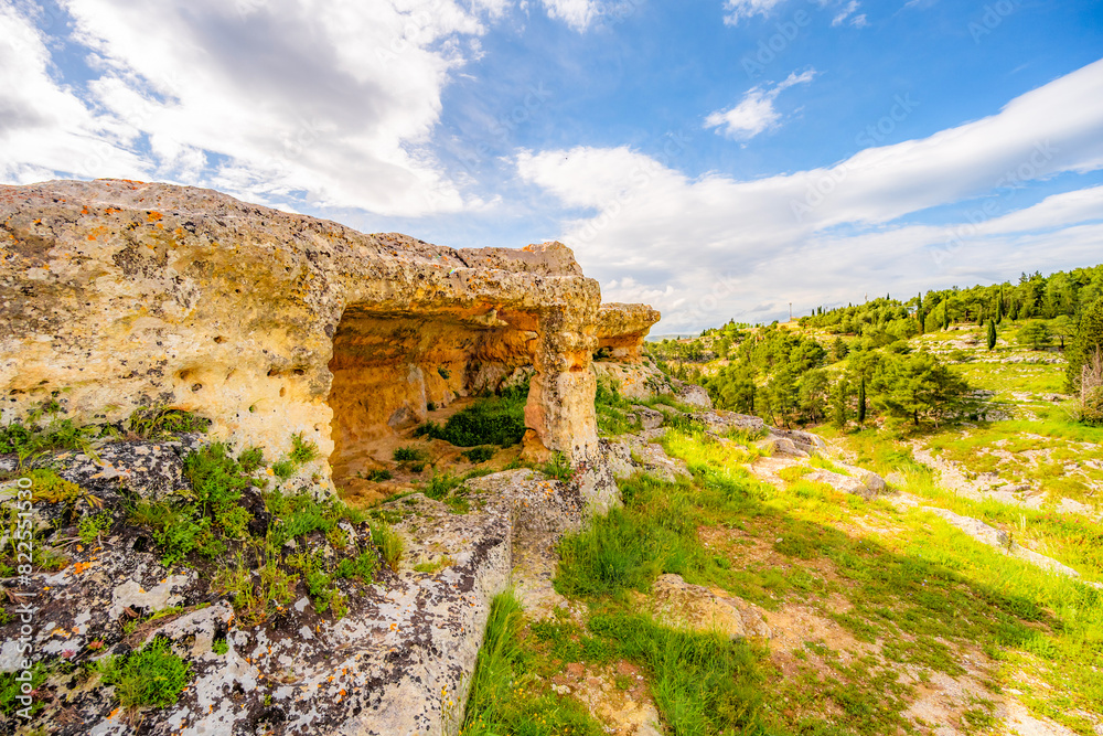 Gravina in Puglia ancient town, bridge and canyon. Apulia, Italy. Europe