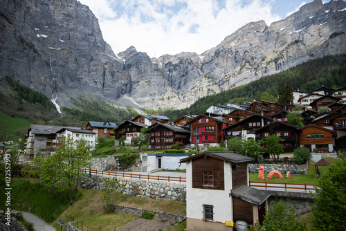 Leukerbad, Switzerland 28.05.2023 - Gemmi Pass Mountain Background photo