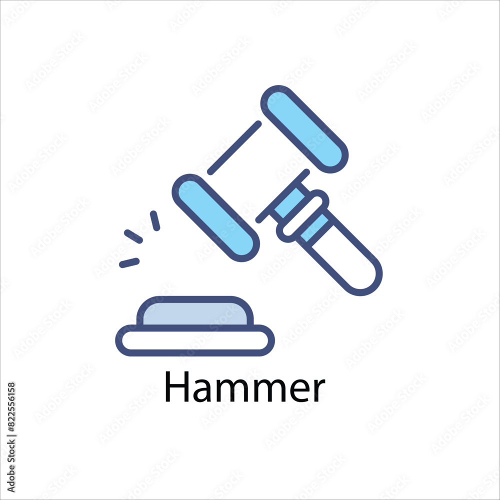 Hammer vector icon Hammer vector icon