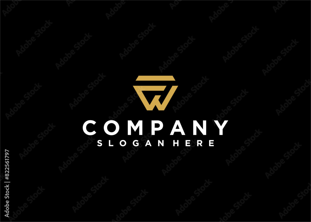FW letter vector logo design FW letter vector logo design