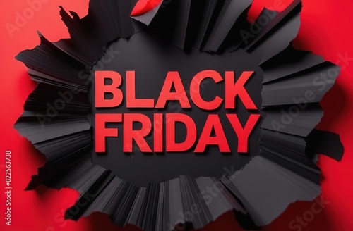 text Black Friday with red arrow