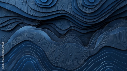  A blue abstract background featuring wavy lines and shapes, with wavy elements centered photo