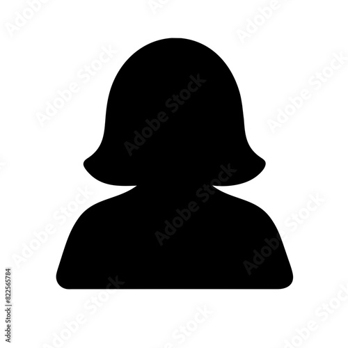 Woman silhouette profile icon vector