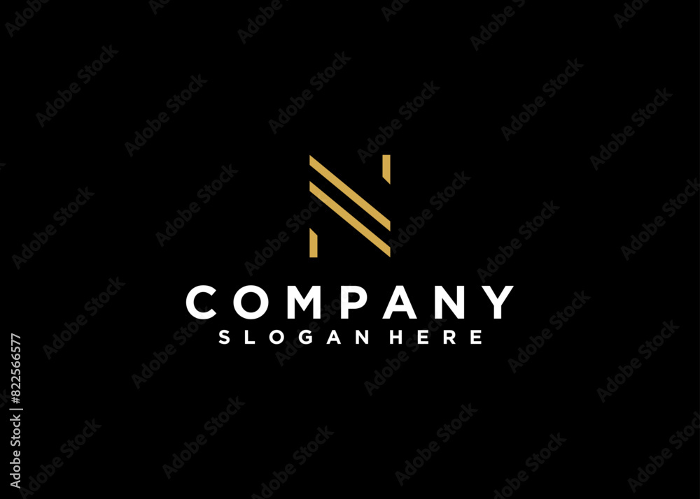 Initial letter N logo design Initial letter N logo design