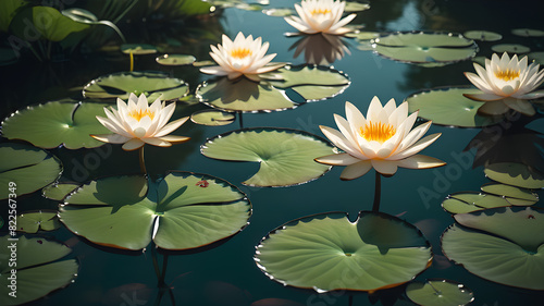 Lotus flower and background concept - Beautiful pink lotus flower in water.