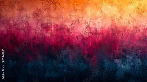 The background is a dark abstract gradient background with grainy texture  shades of pink  orange  blue and black  and copy space is available