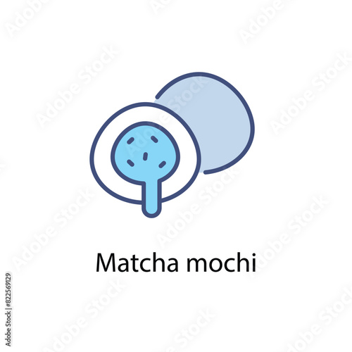 Matcha mochi vector icon