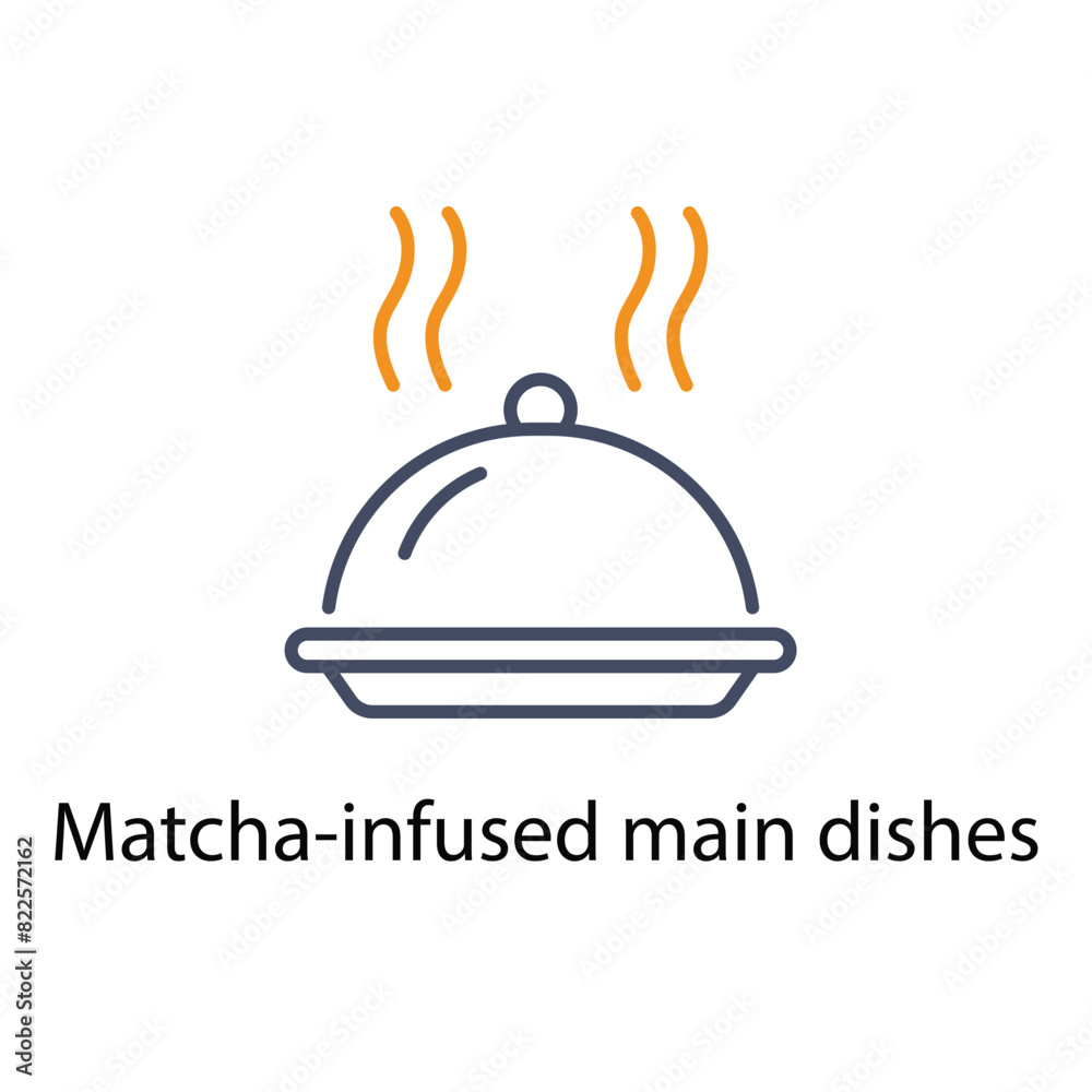 Matcha-infused main dishes vector icon