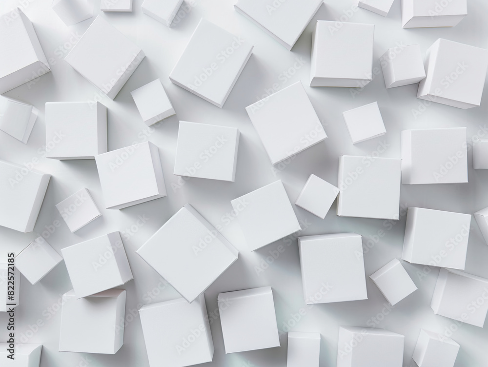 Beautiful white abstract background with squares. Generative AI Beautiful white abstract background with squares. Generative AI