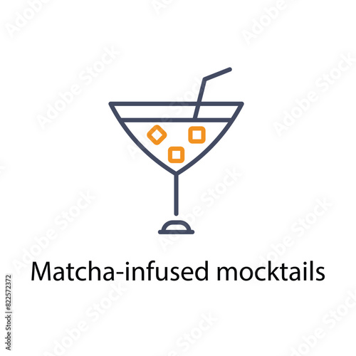 Matcha-infused mocktails vector icon