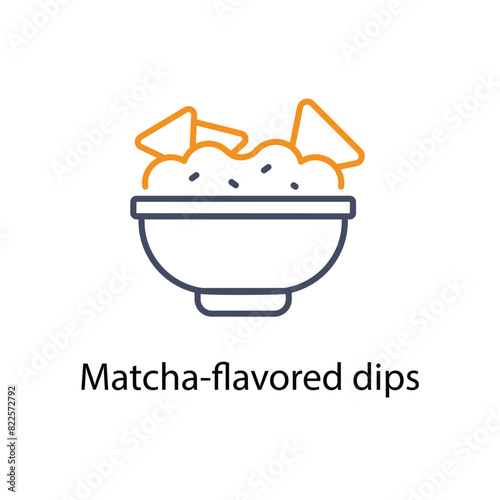 Matcha-flavored dips vector icon
