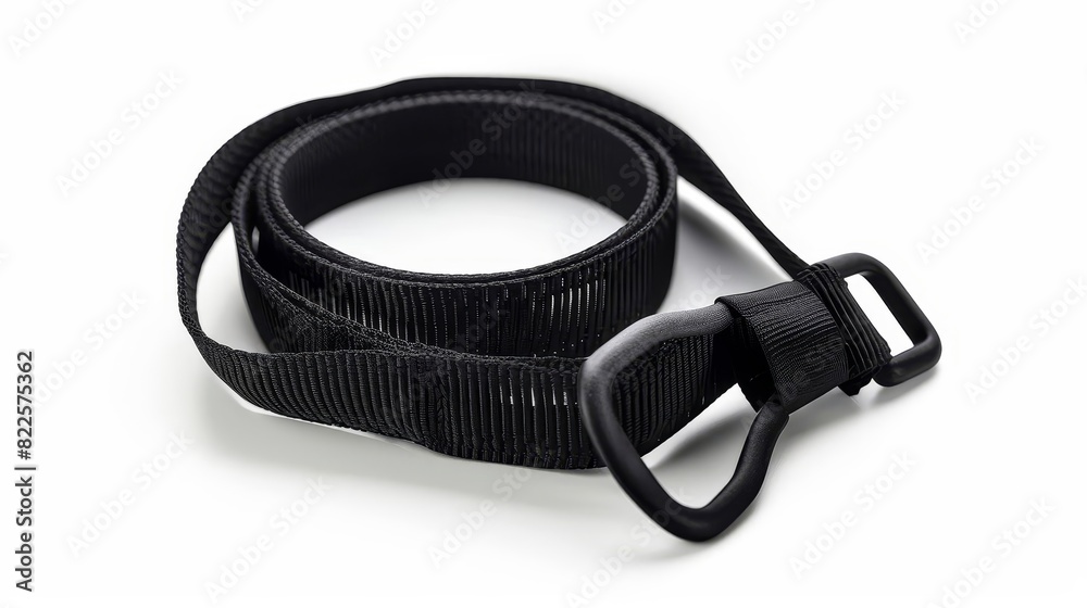 black nylon fastening belt and plastic buckle isolated on white clothing accessory studio product shot black nylon fastening belt and plastic buckle isolated on white clothing accessory studio product shot