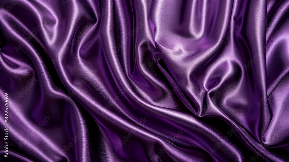 Obraz premium A tight shot of a purplish cloth, displaying an extended crease down its center, accompanied by a lengthy fold from top to bottom