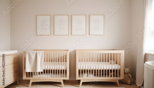 Cosy baby boy room in scandinavian style