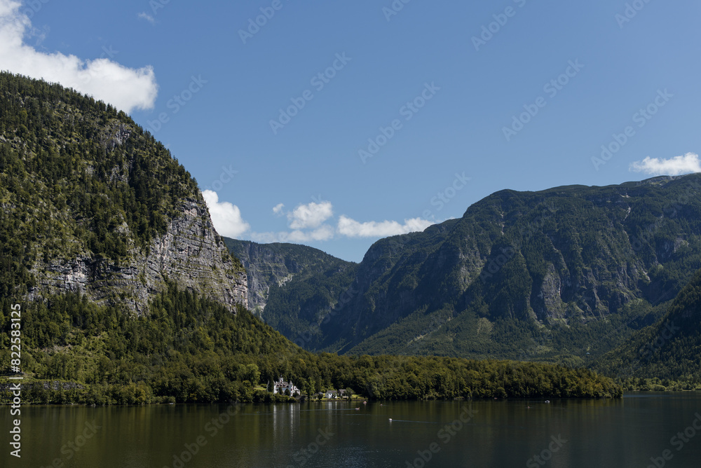 Fototapeta premium View of the Alpine mountains from Hallstatt