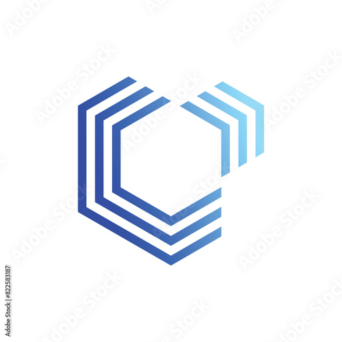 Cube logo design vector icon idea with creative technology concept