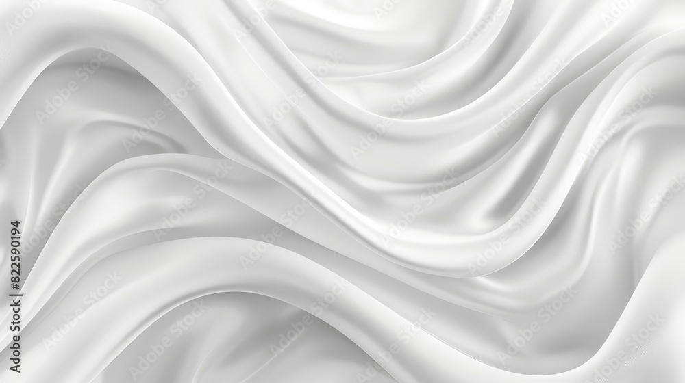Obraz premium A tight shot of a white fabric featuring a wavy design at its top and bottom edges