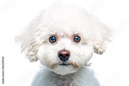 Bichon Frize in studio setting against white backdrop, showcasing their playful and charming personalities in professional photoshoot.