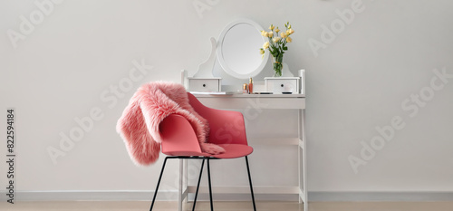 Interior of modern makeup room