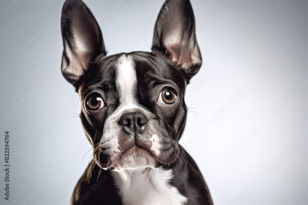 french bulldog in studio setting against white backdrop, showcasing their playful and charming personalities in professional photoshoot. french bulldog in studio setting against white backdrop, showcasing their playful and charming personalities in professional photoshoot.