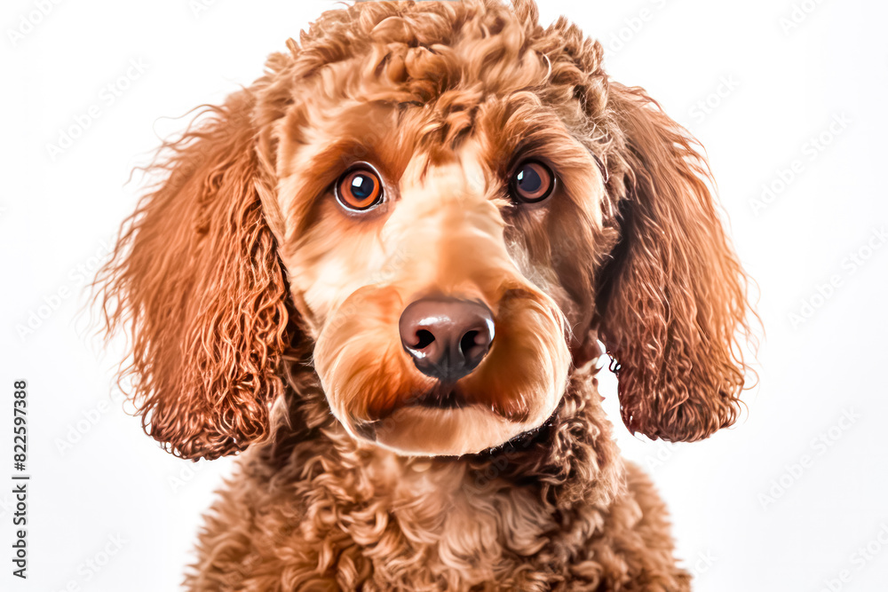 poodle in studio setting against white backdrop, showcasing their playful and charming personalities in professional photoshoot. poodle in studio setting against white backdrop, showcasing their playful and charming personalities in professional photoshoot.