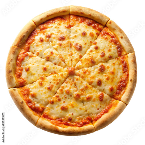 A cheese pizza Isolated on transparent background photo