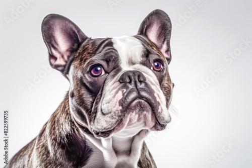 french bulldog in studio setting against white backdrop, showcasing their playful and charming personalities in professional photoshoot. © Людмила Мазур