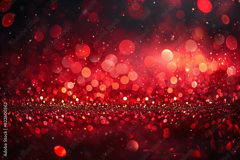 Many lights in red and black background