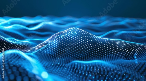 abstract technology network with polygonal shapes in blue cyberspace digital wallpaper