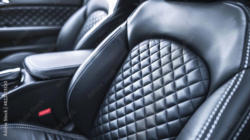 black leather car seats interior modern vehicle upholstery texture background auto industry photography 20