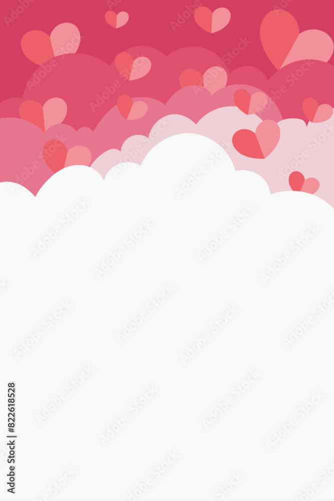 Valentine love heart background, vector design Valentine love heart background, vector design